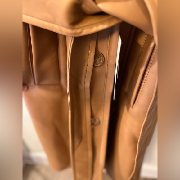 STAND STUDIO Tan Dolores Belted Shearling Coat Size 8 - Picture 9 of 13